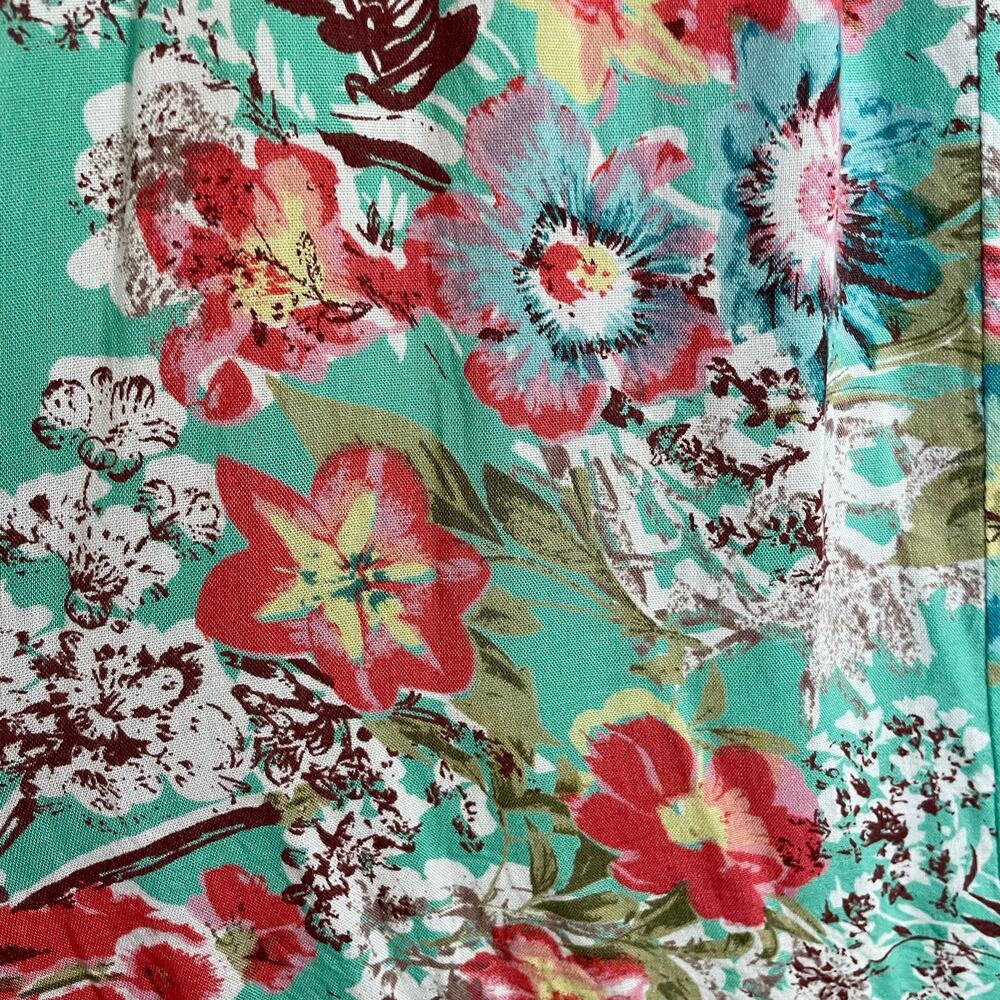 World Market Floral Boho Peasant Top SM/MED Gypsy Garden Girl Cottage Prairie - Picture 8 of 10